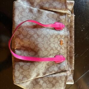 Authentic Leather Coach bag and matching wallet